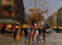 Edouard Cortes - Le Boulevard et la Porte St Denis